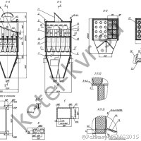 Чертеж циклона БЦ 2-4х(3+2)