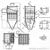 Чертеж циклона БЦ 2-5х(3+2)