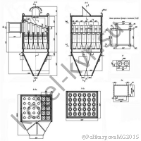 Чертеж циклона БЦ 2-5х(4+2)