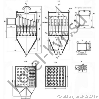 Чертеж циклона БЦ 2-6х(4+2)