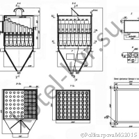 Чертеж циклона БЦ 2-7х(5+3)