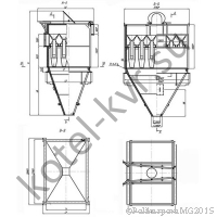 Чертеж циклона БЦ 259-(4x4)