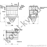 Чертеж циклона БЦ 512-6-(12x12)