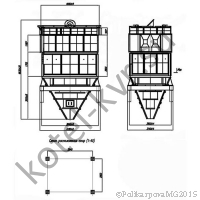 Чертеж циклона БЦ Р-512-1-(4x6)