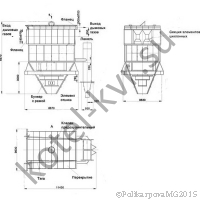 Чертеж циклона БЦ Р-512-6-(12x12)