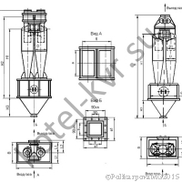 Чертеж циклона ЦН-15-800-2УП