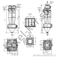 Чертеж циклона ЦН-15-800-4УП