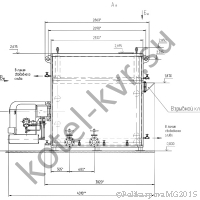 Чертеж котла 1,6 МВт Газовый