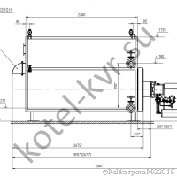 Чертеж котла 400 КВт Газовый
