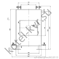 Чертеж котла 700 КВт Газовый