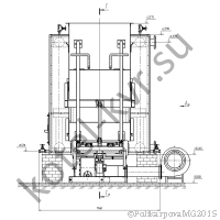 Чертеж котла 800 КВт Giant угольного механического