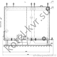 Чертеж котла 800 КВт Giant твердотопливного ручного