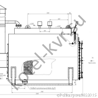 КП 500 вид сбоку. Топливо уголь, дрова