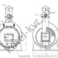 КП 700 фронт котла. Топливо газ, мазут, дизель