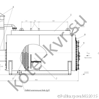 КП 700 вид сбоку. Топливо уголь, дрова