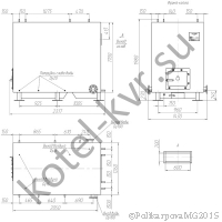 Чертеж котла КВм-0,7 РПК РВР - Радиальная воздухораспределительная решетка