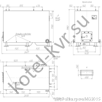 Чертеж котла КВм-0,8 РПК РВР - Радиальная воздухораспределительная решетка