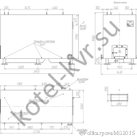 Чертеж котла КВм-1,0 с колосниковой топкой РПК