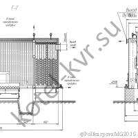 Чертеж котла КВм 1,1 ТШПМ твердотопливного