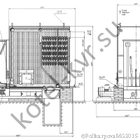 Чертеж котла КВм 1,6 ТШПМ угольного