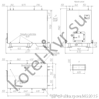 Чертеж котла КВр-0,6 с топкой РВР- Радиальная воздухораспределительная решетка