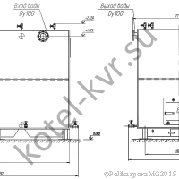 Чертеж котла КВр 1,1 твердотопливного