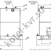 Чертеж котла КВр 1,3 твердотопливного