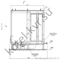 Чертеж котла КВр 1,6 твердотопливного