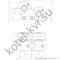 Чертеж опоры каретки топки ТШПМ 0,8