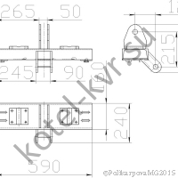 Чертеж опоры каретки топки ТШПМ 2,0