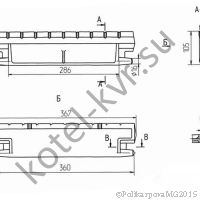 Чертеж колосника 6.30.26 (00.1603.056) узкий