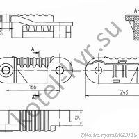 Чертеж колосника крайнего левого Т 328.01.03.00.001 (00.1603.036)
