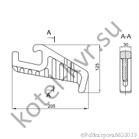 Чертеж колосника поворотного тип И 398.3.06