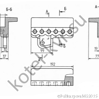 Чертеж держателя правого Т 9.05.002 (6 отверстий) (00.7003.002)