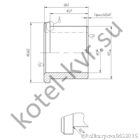 Чертеж втулки чугунной ТШПМ