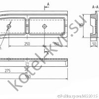 Чертеж уплотнения заднего левого Т 22.01.001 (00.1629.014)