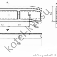 Чертеж уплотнения заднего правого Т 22.01.002 (00.1629.013)