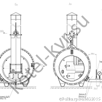 Чертеж твердотопливного парогенератора 300 кг фронт