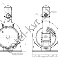 Чертеж парогенератора 500 кг на мазуте фронт
